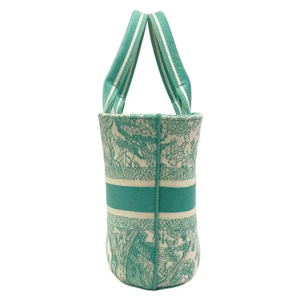 Christian Dior Pannier Chapeau Tote Bag Light Green White